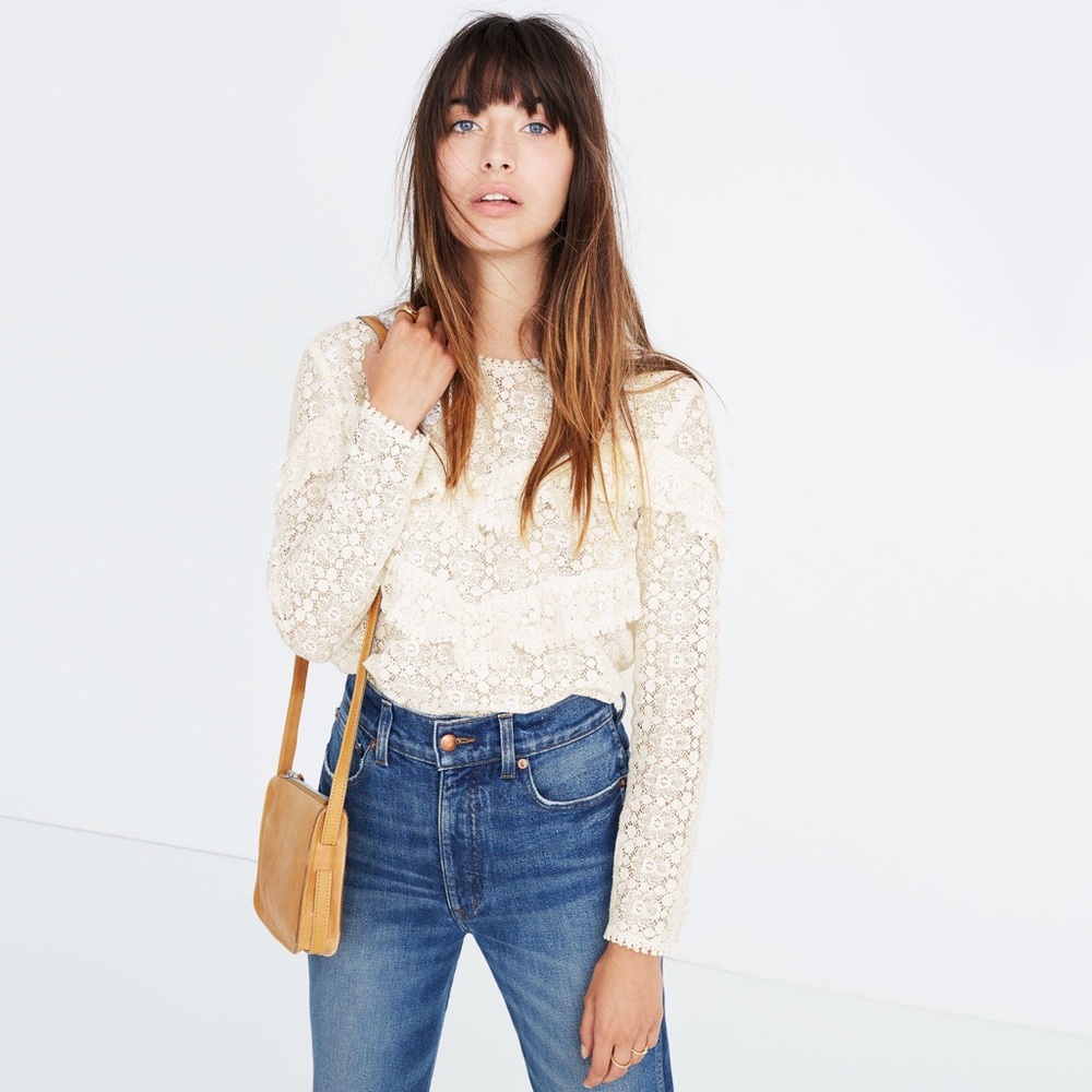 Sézane Ninon lace top